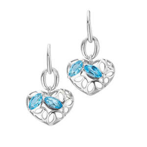 Di Modolo Blue Quartz Drop Earrings in Plated Rhodium MSRP 295